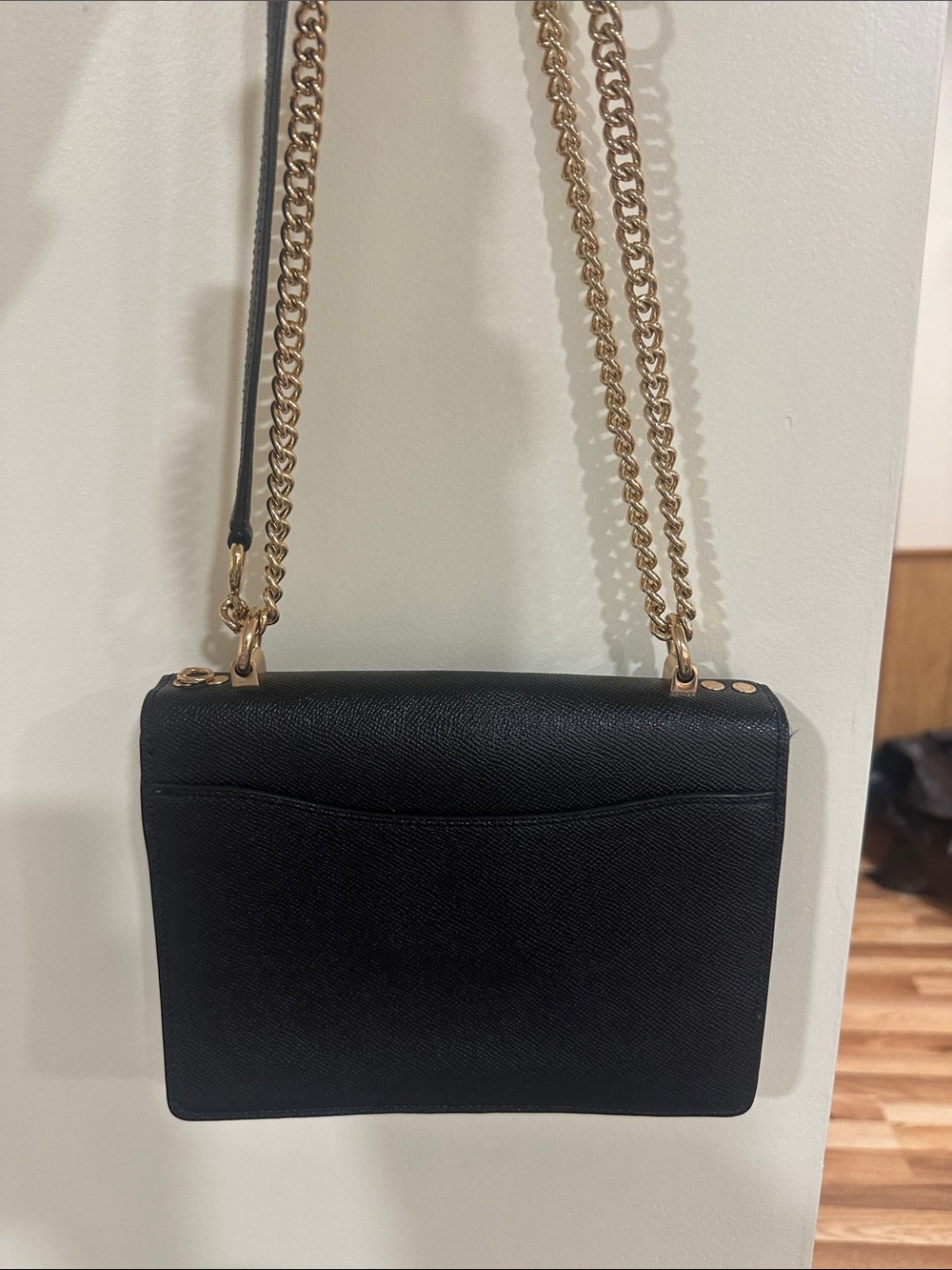 Coach Black Crossbody Bag with Gold Chain Strap - Picture 3 of 6